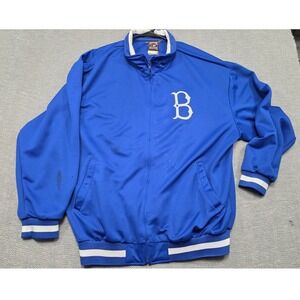 Mens Cooperstown Collection Brooklyn Dodgers MLB Track Jacket Blue XL Full Zip
